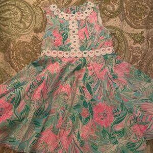 Lilly Pulitzer Pink and Green Sleeveless Sundress
